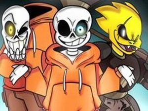 FNF: Distrusted vs Sans Papyrus and Alphys Online Game