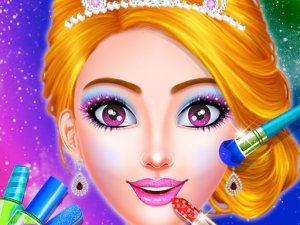 Princess Dress Up Makeover - Color by Number Online Game