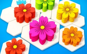 Flower Hexa Puzzle - Free Online Hexagon Match Game